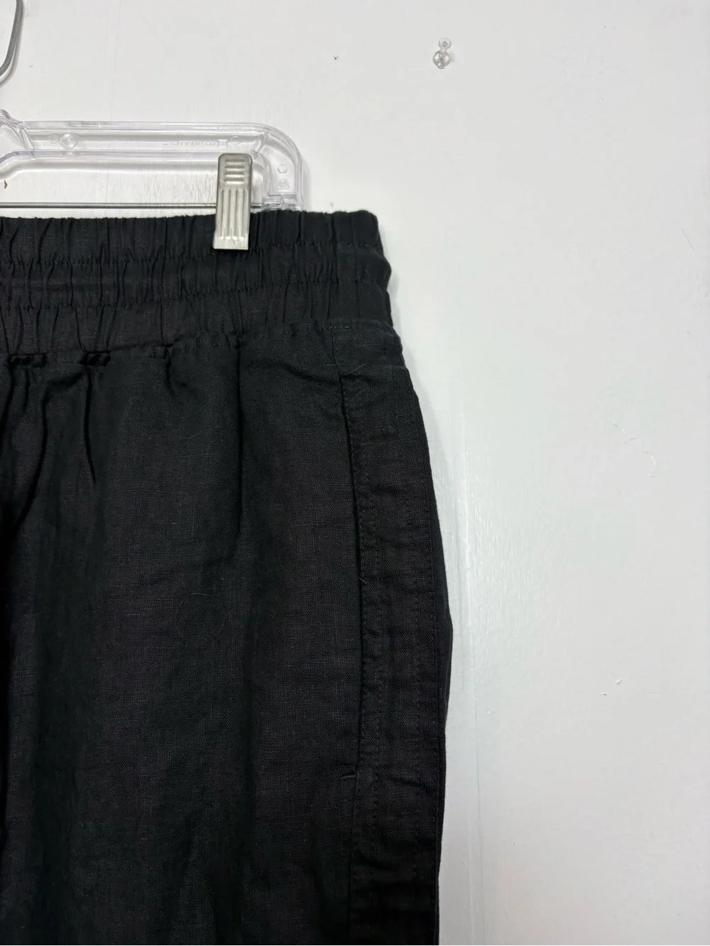 Quince Pants Womens L Pull ON European Flax Linen Wide Leg Neutral Sustainable